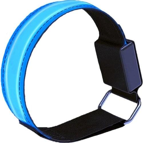 Reflective LED Armband Adjustable Wristband Flashing Strips Ankle Glow Bracelet Safety Light for Night Jogging Walking Biking