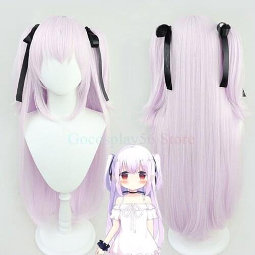 VTuber Mashiro Kanon Wig Ponytails Hololive Cosplay Long Curly Braided Youtuber Chucolala Girls Hair