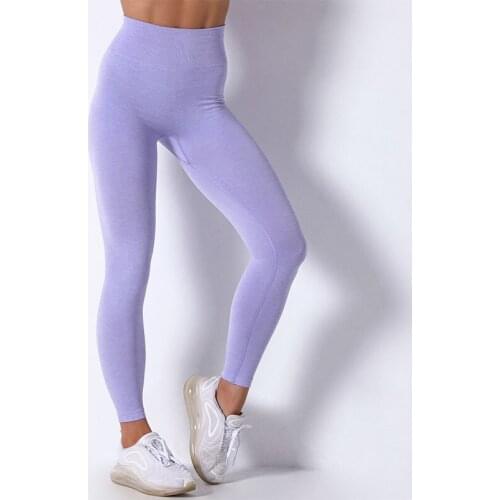 SALSPOR Women Seamless Yoga Legging Solid Color Stretchy High Waist Woman Sports Legging Pants Push Up Running Fitness Leggins