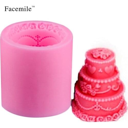 1pcs 3D Food Silicone cake Shape Fondant molds soap candle sugar craft tools chocolate bakeware By Handmade molds 50-80