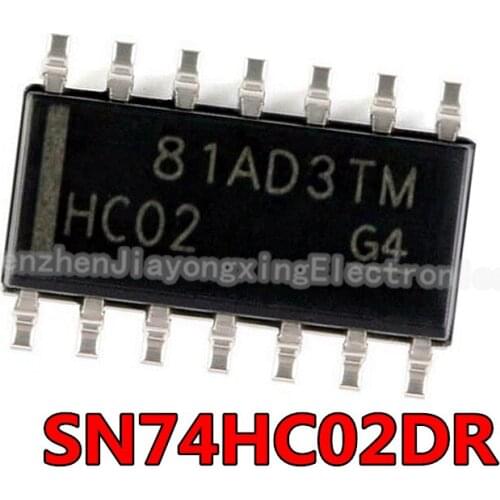 10PCS 74HC02D SOP14 74HC02 SOP SN74HC02DR SOP-14 SN72HC02 SMD new and original IC
