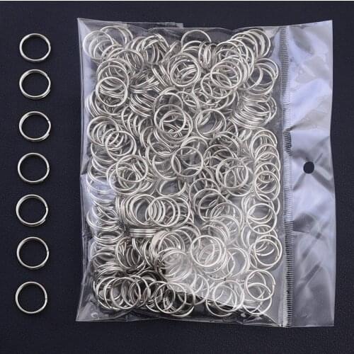100Pcs/Lot 15mm Keyrings for Key Chain Making Women Diy Accessories Split Key Ring Loop Hoop Keychains Connector