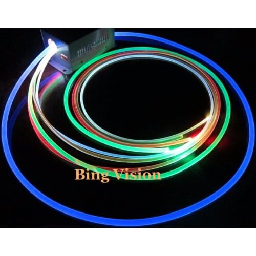 2.0mm solid core side glow fiber 5m super soft bright super soft 2mm diameter for car or indoor side emitting fiber optic