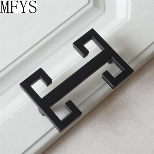 3.75'' Unique Kitchen Cabinet Pulls Handles Knobs Dresser Pull Door Handles Black Drawer Pulls handle Furniture Hardware 96 mm