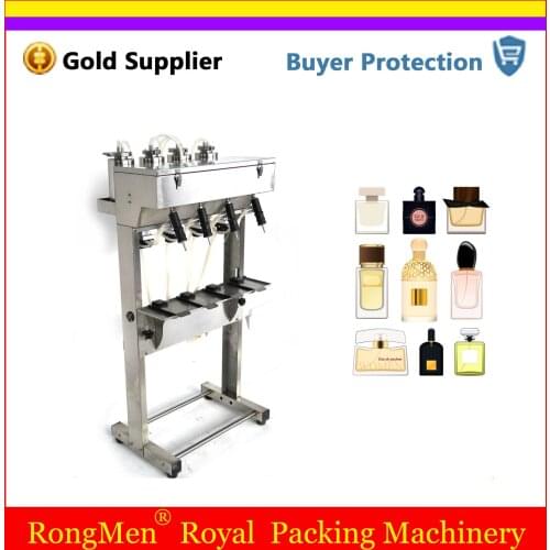 4heads Perfume Fragrance Cologne Filling Machine Four Heads Toilet Water Filler Level Control Glass Bottles Free Shipping