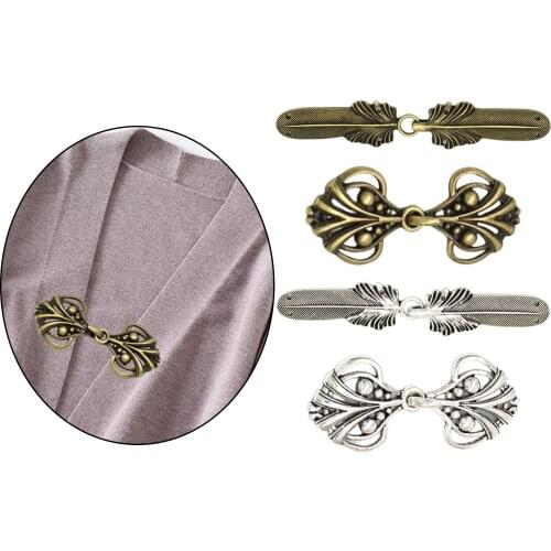 4 Pairs Cardigan Pin Buckle Shawl Brooch Clip Fastening Dress Clip Winter