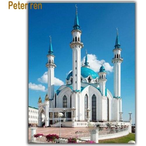 Diy Diamond painting cross stitch Arts and Crafts 5d Full round\square diamond mosaic diamond embroidery "City Kazan Mosque"