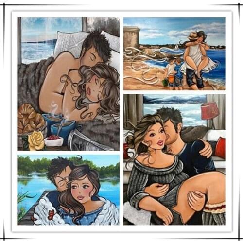 Full Square/Round Drill 5D DIY Diamond Painting "Fat woman love" Embroidery Cross Stitch Mosaic Home Decor Gift ZT