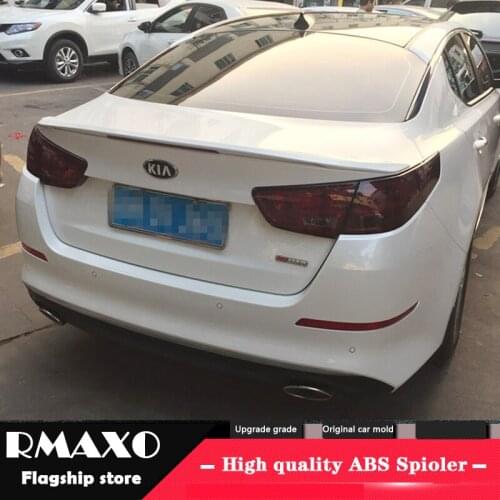 For KIA K5 OPTIMA Spoiler with light 2014-2015 OPTIMA High Quality ABS Material Car Rear Wing Primer Color Rear Spoiler