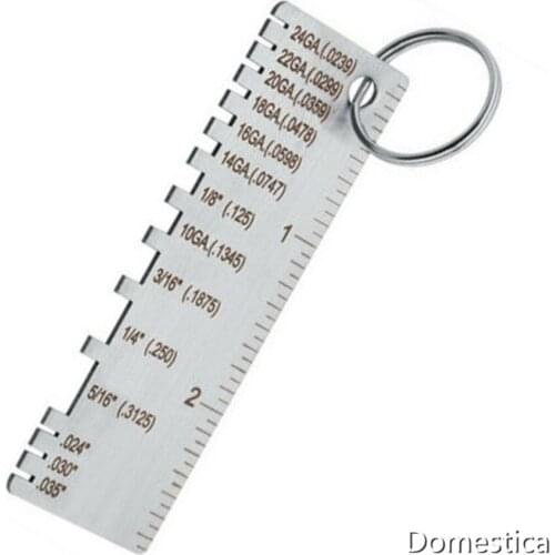 Stainless Steel Wire Metal Sheet Thickness Gauge Welding Gage Plated Size Inspection Metal Measuring Tools Mini Portable