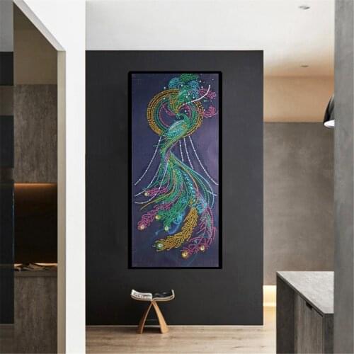 DIY Painting By Numbers Peacock 5D Special Shaped Diamond Painting Diamond Art Kits Animal Home Wall Sticker Arte Diamante