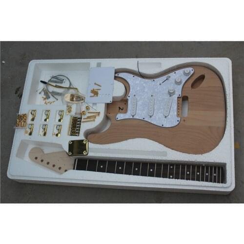 Classic body DIY 6 string guitar, gold hardware and chrome hardware options, free shipping