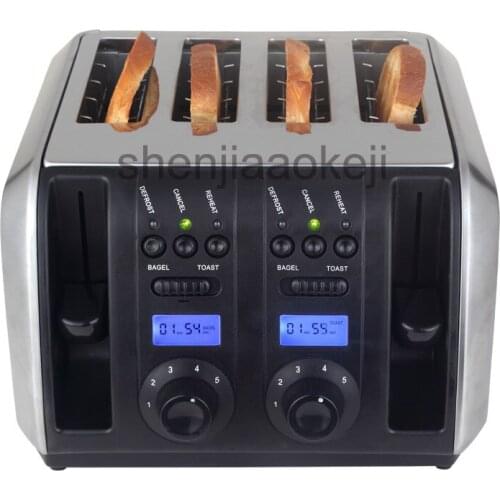 Commerical Multifunctional toaster Stainless Steel toaster baking machine Household 4 slices toaster 220v/50HZ 1750w 1pc
