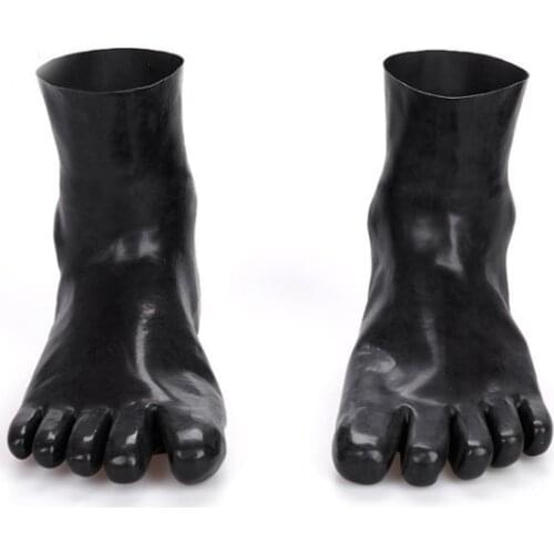 Handmade Red Latex Rubber Toe Socks Gummi 0.4mm Unisex (2 color 3 size)