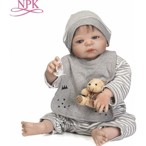 NPK reborn doll with soft real gentle touch with full vinyl body and real boy gender touch gift for kids
