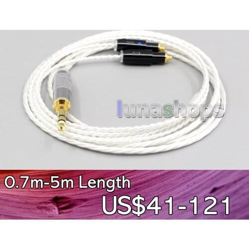 LN006643 XLR 4.4mm 2.5mm Hi-Res Silver Plated 7N OCC Earphone Cable For Shure SRH1540 SRH1840 SRH1440
