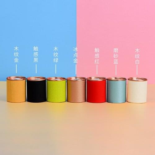 400pcs/lot Small Gift box small round can paper can food universal buckle bottom easy tear tea can cylinder wholesale