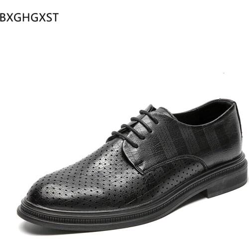 Brown Oxford Leather Shoes Men Classic Men Dress Shoes Black Party Shoes for Men 2021 Zapatos De Hombre Chaussure Homme Sapato