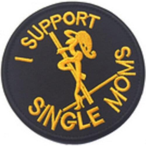 3D Embroidery Patches I Support Single Moms Patch Heroes Union 3D Embroidery Craft The Captain Patches Badge