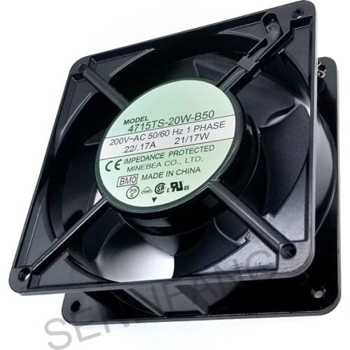 Original For 4715TS-20W-B50 200V 50/60HZ 21/17W Square Cooling Fan