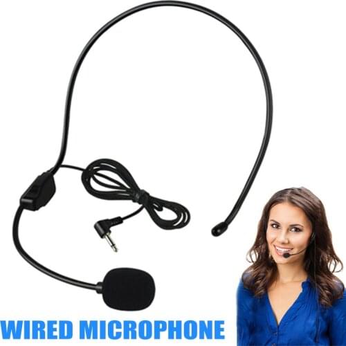 New Portable 3.5MM Wired Microphone Headset Studio Conference Guide Speech Speaker Stand Headphone For Voice Amplifier D