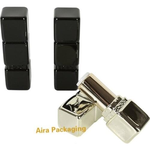 Empty High Class Cosmetic Lip Makeup Tool12.1mm Plastic Elegant Gold Lipstick Tube Superior Quality Lip Balm Container 40Pcs/Lot