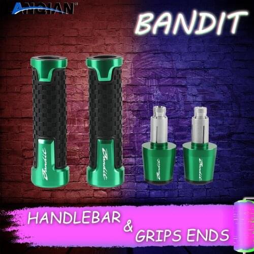 LOGO whit"BANDIT" For SUZIKI BANDIT GSF-BANDIT ALL YEAR Motorcycle CNC Handlebar Grips and Handlebar Grips ends Accessories
