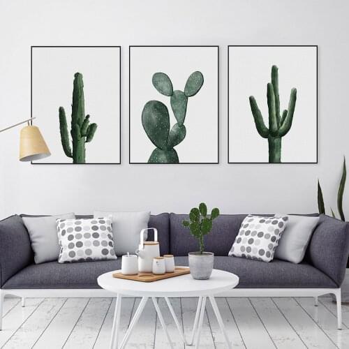 Modern Watercolor Green Cactus Rhipsalis Canvas Large Art Print Poster Wall Picture Paintin No Frame Livingroom Nordic Home Deco