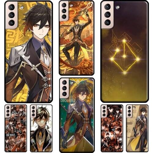 Zhongli Genshin Impact Cover For Samsung Galaxy S20 FE S8 S9 S10 Plus Note 9 10 Note 20 Ultra S21 Phone Case