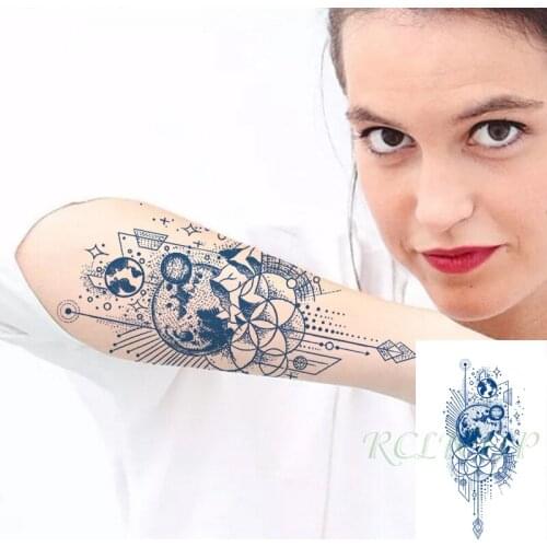 Waterproof Temporary Juice Tattoo Sticker Planet Star Arrow Lasting Tattoos Flash Tatoo Fake Tatto Body Art for Men Women