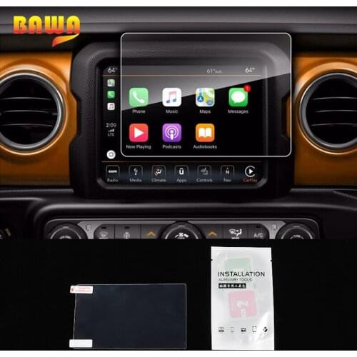 BAWA GPS Screen Protector for Jeep Wrangler JL 2018 Navigation Nanofilm for Jeep Wrangler jl Accessories