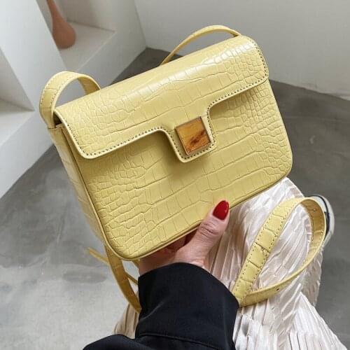 High Quality Ladies Shoulder Bag 2021 New Trendy Fashion All-match Stone Pattern Small Square Bag Messenger Net Red Shoulder Bag