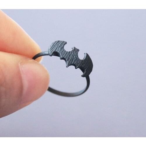 10pc/lot Matt Black Bat Ring Fashion Kuncle Rings Men Women Anillos Mujer