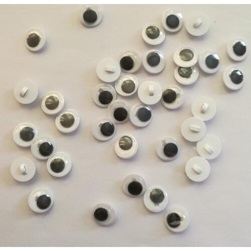 100PC 20MM Black Googly Eyes Sew on DIY Scrapbooking for Teddy Bear Stuffed Toy Doll Parts Black Animal Puppet Dolls DIY Craft