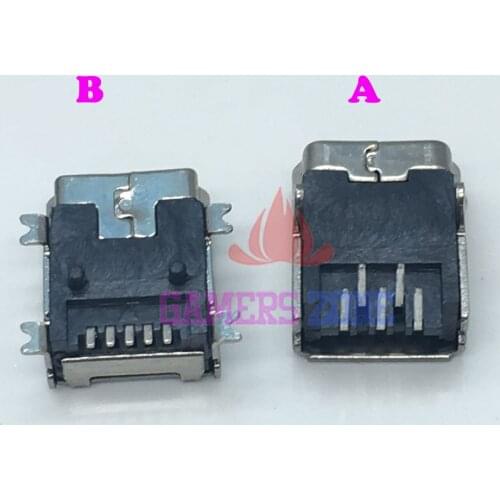 100PCS New Mini USB Charging Socket Port for Sony Playstation PS3 DualShock Controller 2PIN 4PIN