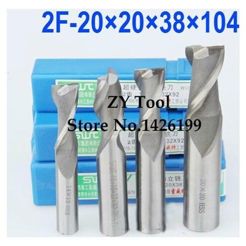 2pcs/set 20.0MM 2 Flute HSS&Aluminium endmill milling cutter CNC Bit Milling Machine tools Cutting tools.Lathe Tool,router bit