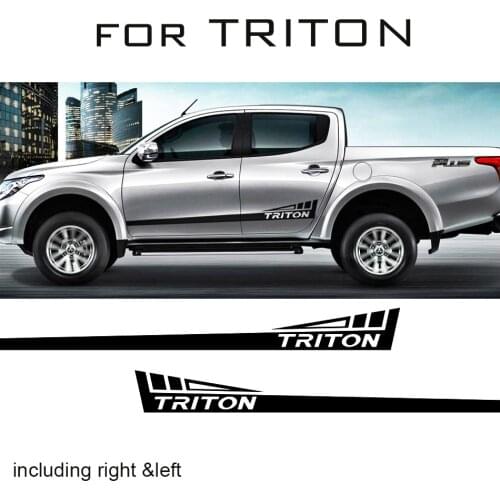 2Pcs WARRIOR graphic Vinyl sticker side and rear tailgate sticker decal for mitsubishi l200 triton