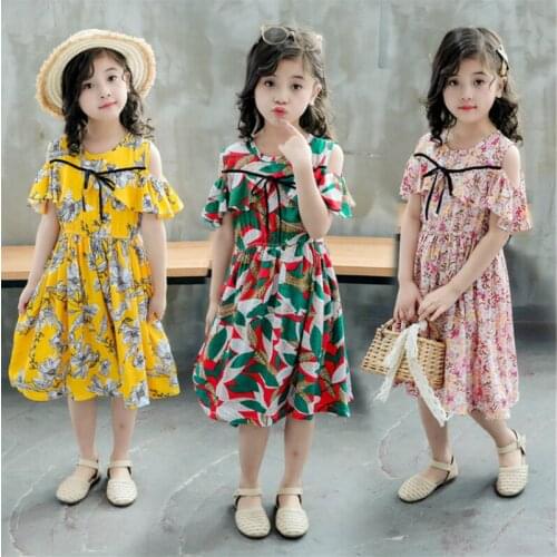 2020 Summer Fashion Baby Girl Dress Kids Dresses for Girls Big Childrens Dress Boho Style Hot Selling Thin Lovely Girls Dress