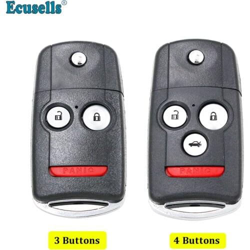 3+1 Buttons or 2+1 Buttons Remote Key Shell Housing Case Fob for Acura RDX MDX with Button Pad