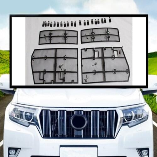 4PCS Grille Insect Screening Mesh Front Grille Net 2018 For Toyota Land Cruiser Prado FJ150 FJ 150 Accessories