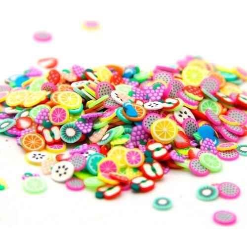50G/Pack Flora Fruits Polymer Clay Slices Soft Sprinkles Filler Nail Decoration Phone Case Scrapbook Accessories