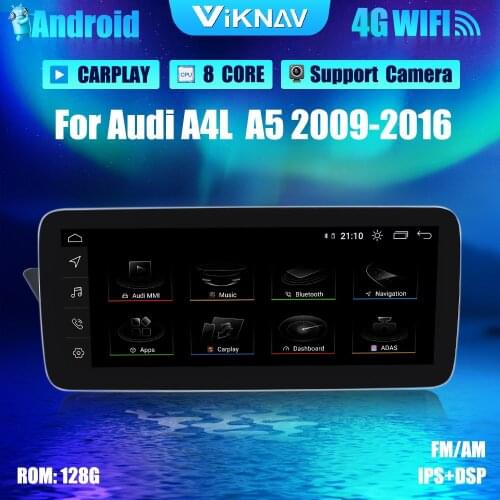 12.3 inch Android Car Radio With screen GPS Navigation For Audi A4L A5 2009-2016 DVD Multimedia Player Auto Audio Tape Recorder