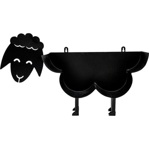 Cute Black Sheep Toilet Paper Roll Holder, Novelty Free Standing or Wall Mounted Toilet Roll Tissue Paper Storage Stand