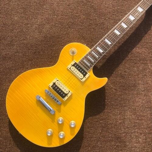 Hot sale Electric guitar,Maple top,High quality,Rosewood fingerboard,Yellow top red back,Free shipping