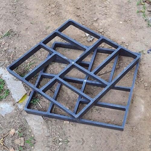 Brick Stone Road Paving Moulds Tool Garden Path Maker Mold Plastic DIY Manually Paving Cement for Garden Decoration