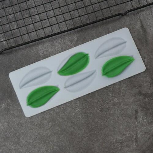 Smooth Surface Leaf Shape Chocolate Mold For Cake Decorating Silicone Transfer Sheet Mould Cake Top Decotation