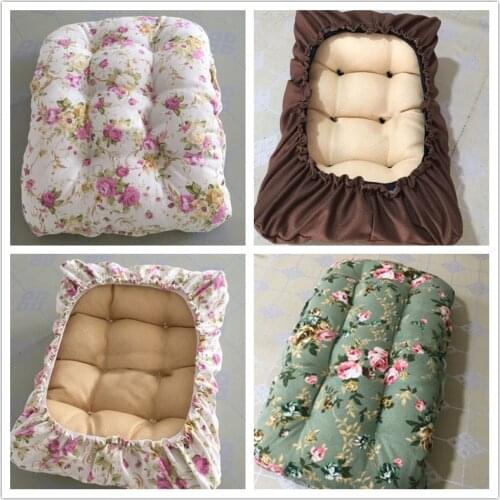 Canvas thicken rectangular stool cushion cover non-slip seat mat cover bench cushion cover