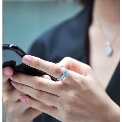 Genuine 14K White Gold Natural AAA Moissanite Gemstone Jewelry Ring for Women Anillos De Bizuteria Tension Mount Square Jewelry