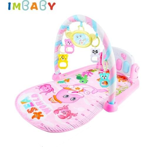 IMBABY Baby Activity Gym Developing Mat Gym Piano Baby Play Mat Kids Rug Educational Carpet Playmat Baby Gym