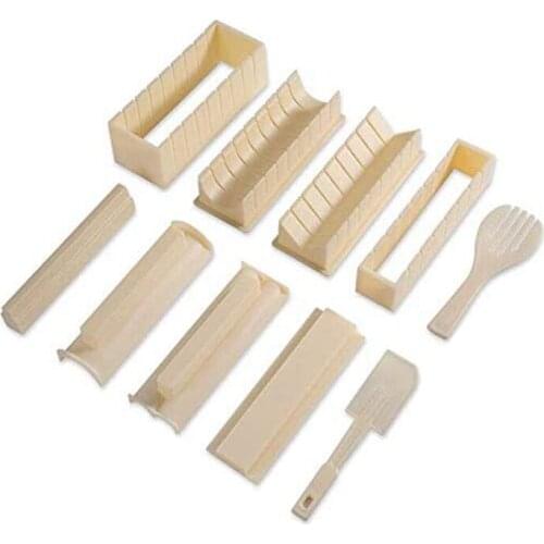 Multifunctional Sushi Tool Rice Ball Making Mold, Seaweed Sushi Maker, 10-Piece Sushi Set